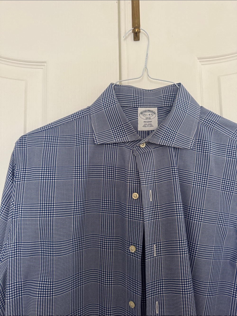 Brooks Brothers Blue Checked Men's Dress Shirt